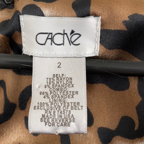 Caché Black with leopard accent sheath dress - Picture 3 of 8